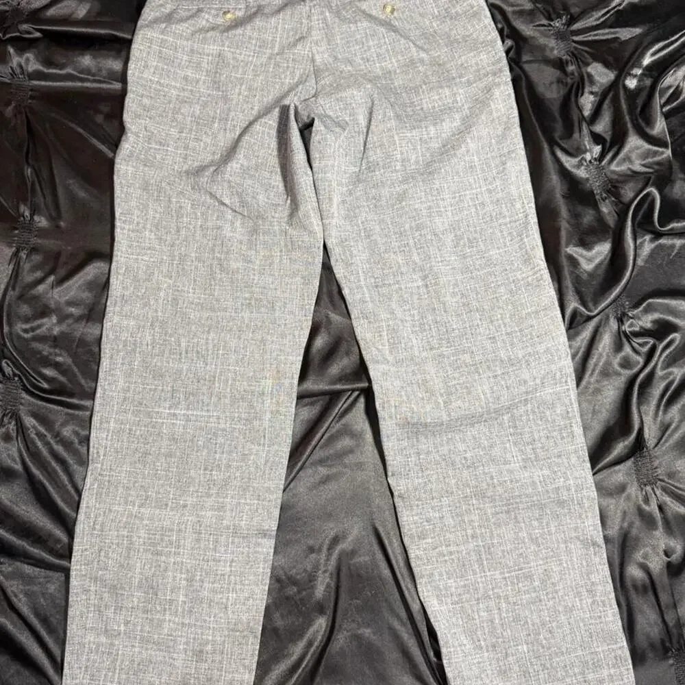 H&M gray linen blend pants